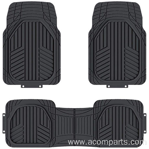 3-Piece All-Season Odorless Heavy Duty Rubber Floor Mat